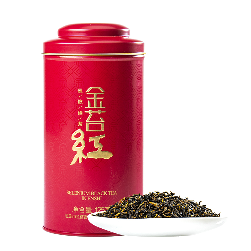 【茗茶优品】金苔香红茶恩施硒茶-金苔红罐装125g