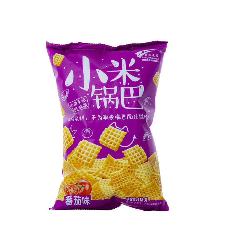 【休闲零食】黄氏土家小米锅巴番茄味5*118g